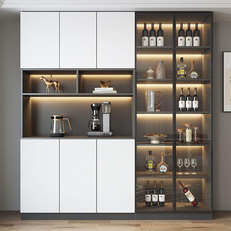 实木餐边靠墙储物高柜GOX奢一体简约客厅轻柜子家酒柜用纳置收物