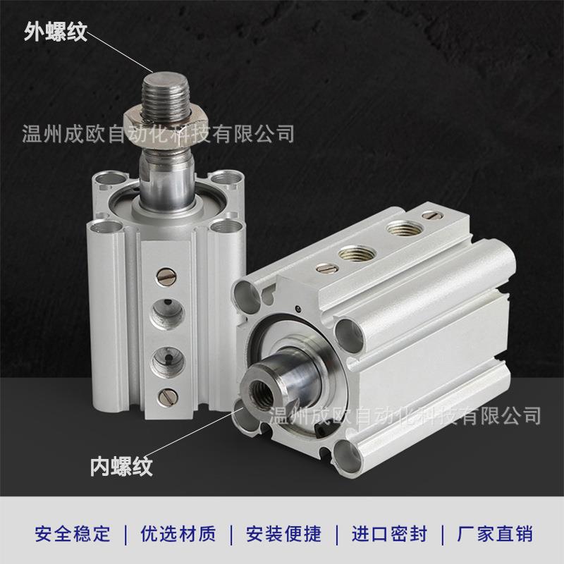 厂家直销带缓冲薄型气缸RDQTTVA/RDQB100-10-52-2-40-50-6-8010-0