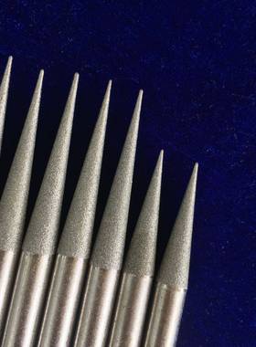 美金刚石加锥型磨头长锥型磨棒磨电80427镀金科刚石头