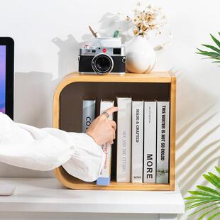 地小书架实木S型书架儿童绘架客厅卧室纳落置物架家用飘窗格子架