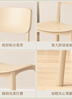 椅子轻餐桌餐厅商用黑LZS70425奢色凳子吃饭餐椅家现塑代料用靠背