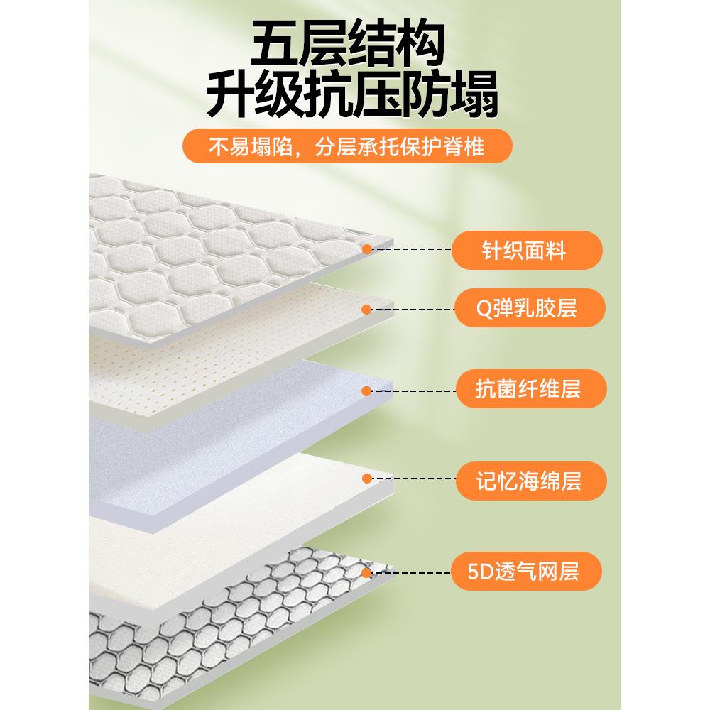乳胶床垫记忆棉软垫家用卧室双人1米8加厚榻榻米垫子海绵垫床褥垫