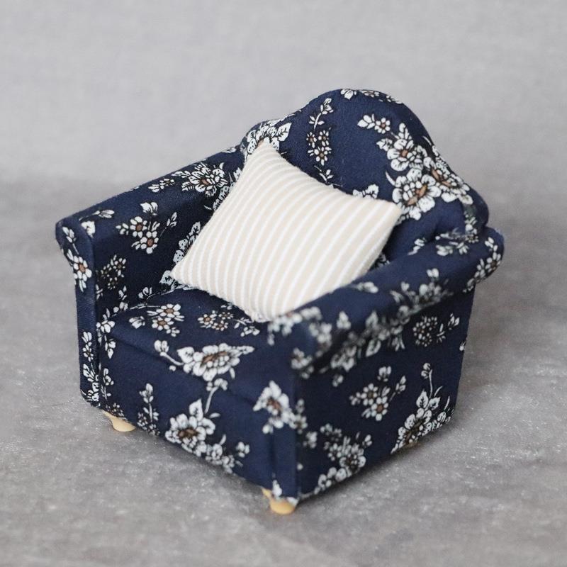 1:12娃娃屋dollhouse迷你家具厅微场景实客沙木模型发6RTR1件套装