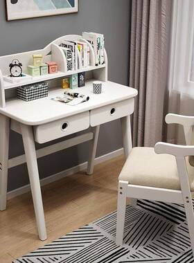 ?儿童学桌BHE习桌全实木装书桌中小学生初中生写台字课椅套60/70/