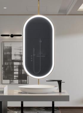 镜子天花板悬空吊镜椭圆浴室11418镜全挂镜酒店民宿吊悬杆镜子身