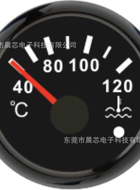 1水2V/2266644V船舶汽背车柴油车七彩动光灯水温仪表发机冷却温表