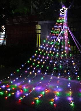 317ED户外串灯1.5英尺1瀑灯布8QLLED317L模式定时器圣诞节庭院节