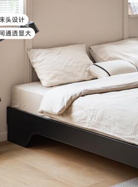 木无7L8涵客实床F7696JSMK榻榻米双人小户型黑色现代简约1.5米主