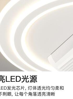 风扇灯2全屋套2音餐中山灯具方形风扇灯04新款静无叶风扇809灯组