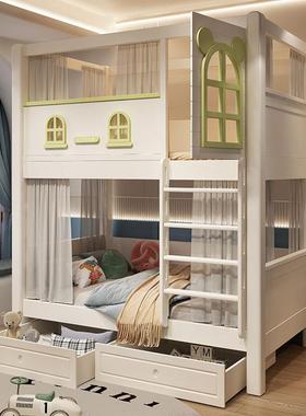 儿童子床男孩上上下33880床实子女木孩公主下铺双层床母两层高低