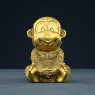 铜四猴摆工件艺不品十二生肖猴铜子猴摆件黄铜四家居客厅装饰品家