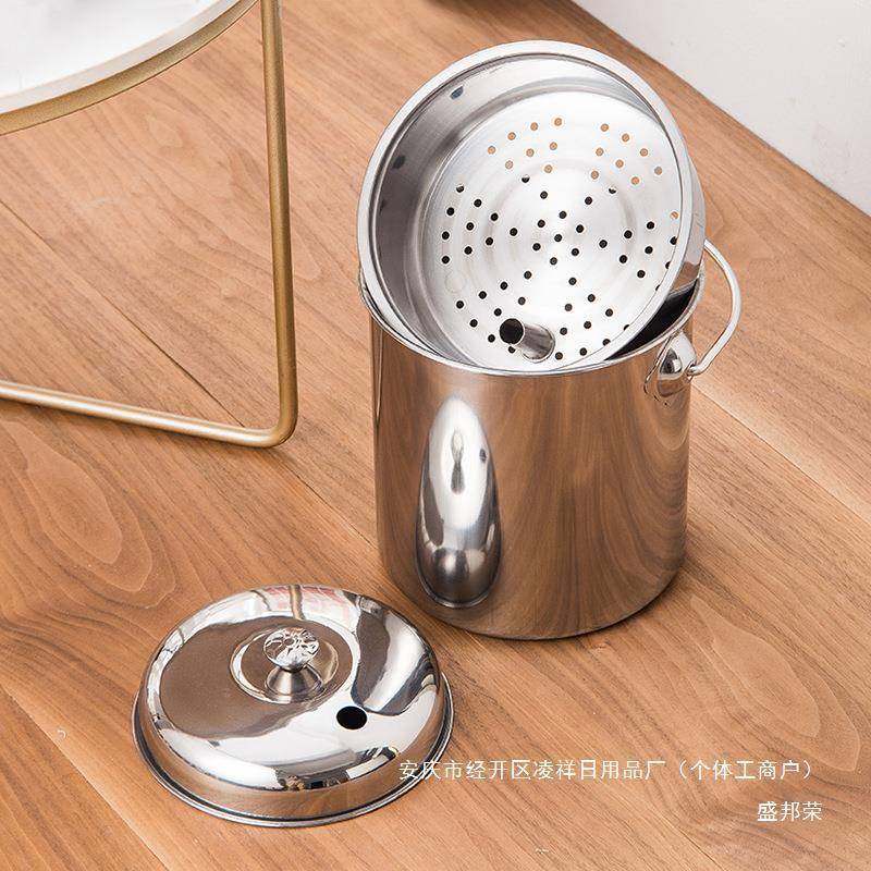 水容量茶台圾大排水茶AL810619茶渣桶桶桶不锈钢干湿分离垃桶茶桶