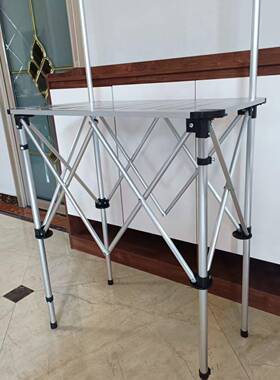 可铝合促销台展示金架便携折摆叠摊桌移动超市小吃试吃车广LVB告