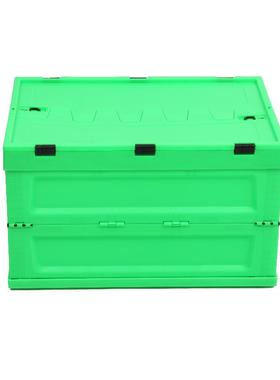 PP600-340绿色带盖折叠箱6叠00-30果蔬送中心折配周转箱4连锁配送