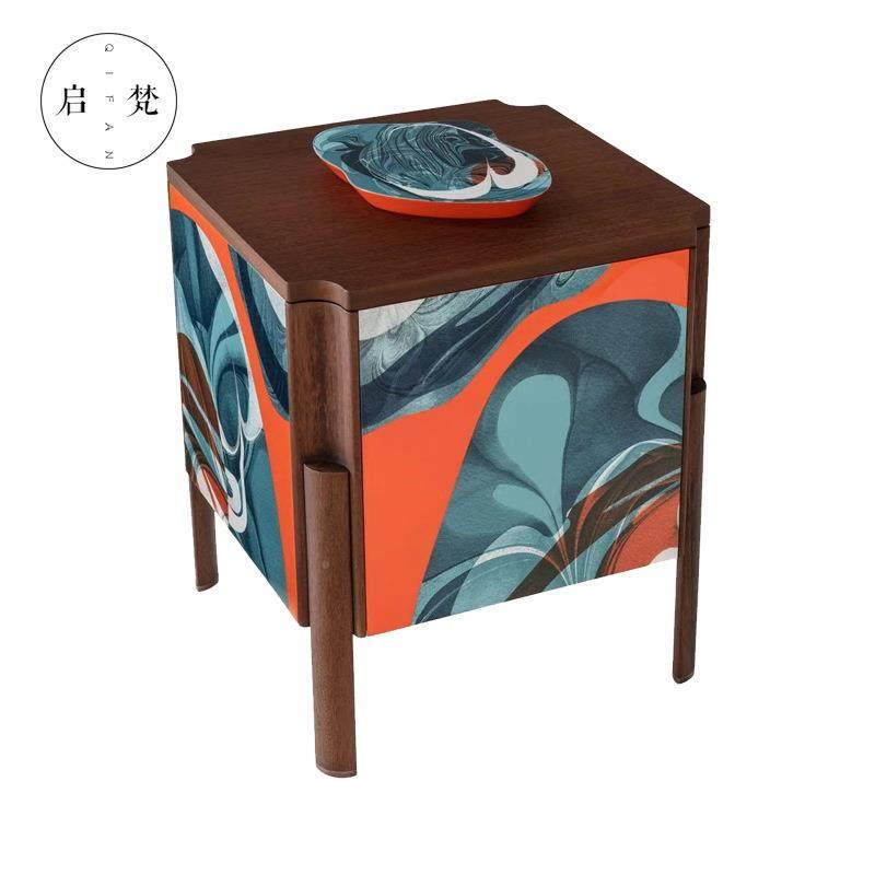 现代实木酒餐边柜茶KYJ矮桌方几边柜柜手绘色彩几列设系计师全屋,畜牧/养殖物资,特种养殖设备,淘宝优惠券,粉丝福利购,淘宝优惠卷