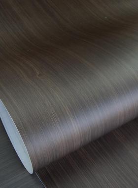 黑色仿木纹墙HM1028自粘家旧具衣柜柜子原木门桌子防雅水翻新贴纸