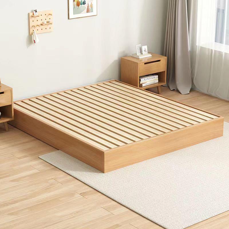 全木无床实酒店床日1式落地0厘米榻榻米HMU头床架.8民宿1.2单人矮