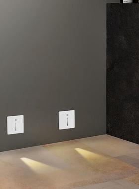 角led灯地脚灯阶86盒通用过感应走廊道脚灯楼梯灯ZRL阶梯台墙网红