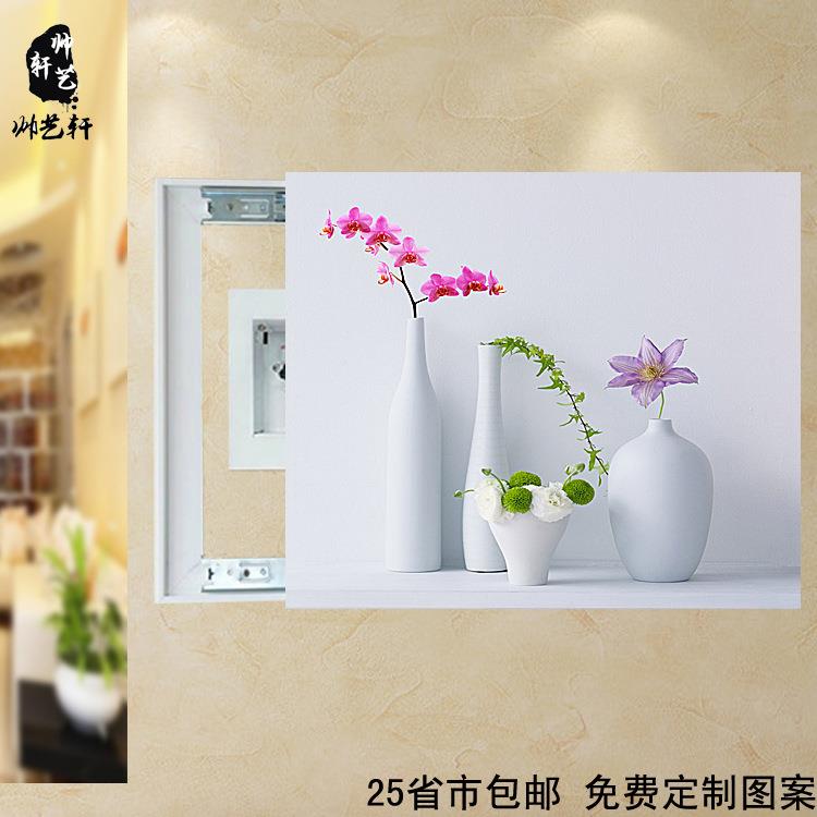 网红总开关电闸简约现代盒空开电表箱装饰画免打孔遮挡配电箱欧式