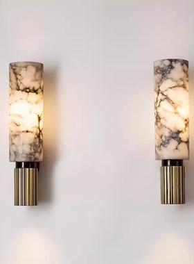 迈创跨境轻奢bdtm981酒店卧镜室床头关前后现代西班牙瑞云玄石壁