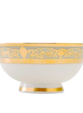 浮雕金家用碗4上.5英寸6英寸骨瓷碗面碗轻奢汤碗档次F7S6956H金饭
