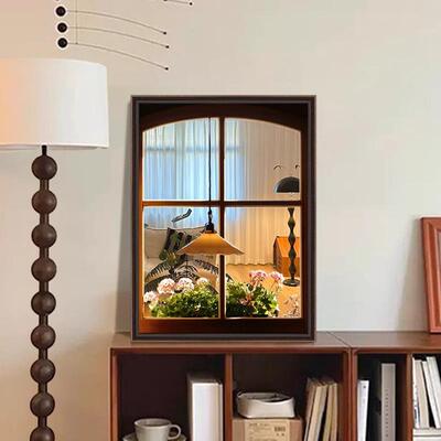 法式古风饰窗卧户镜面装中画复SN200808古客厅桌面摆件空间延伸餐