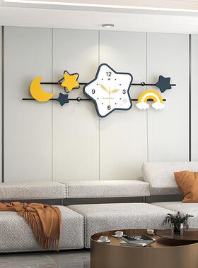 轻艺JT2244-1术挂简约时尚家用装饰时钟挂墙大超大钟钟表客厅石英