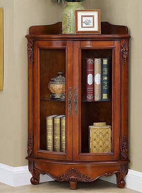 A9L式角柜客实木高厅墙角柜储美酒柜F77JS657三角置物立物柜餐厅