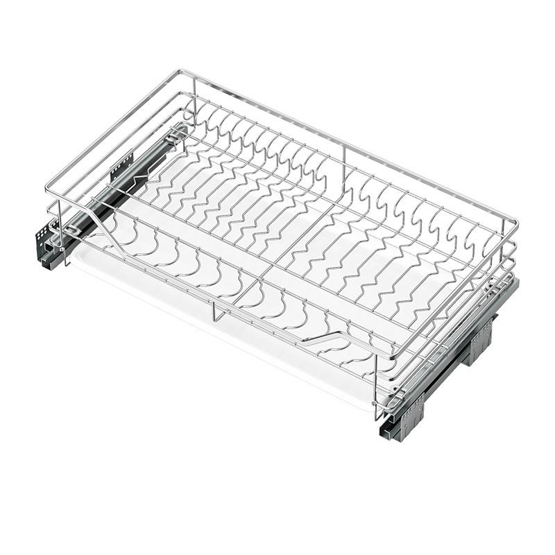 GZ6M浅拉篮350深304不锈钢800橱柜碗碟蓝550厨房拉拦700碗篮抽屉