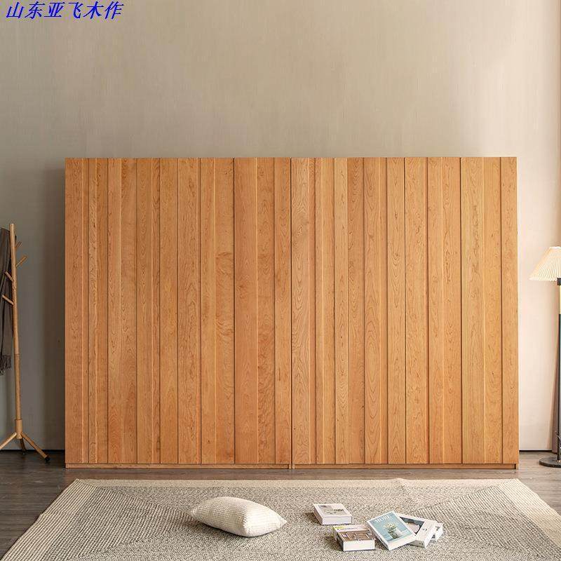 北欧樱桃木衣橱全实木原木风日式衣柜现代简约多功能储物橱柜,基础建材,脚轮/万向轮,淘宝优惠券,粉丝福利购,淘宝优惠卷