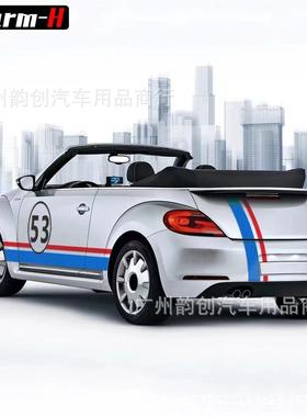 汽車造行門側條紋引擎蓋車頂后車身乙烯基貼紙大甲売虫A52011