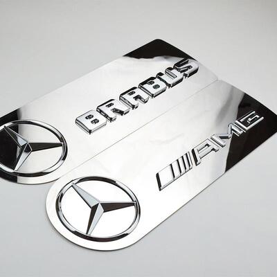 奔驰G级改装w463G500G55G63G65备胎罩电镀贴标不锈钢镜面