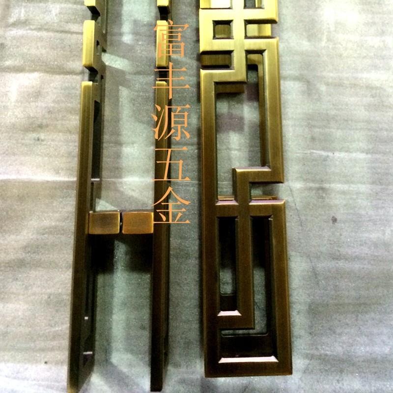 中式雕刻镂空大门把手玻璃门拉手仿古大门拉手木门拉手