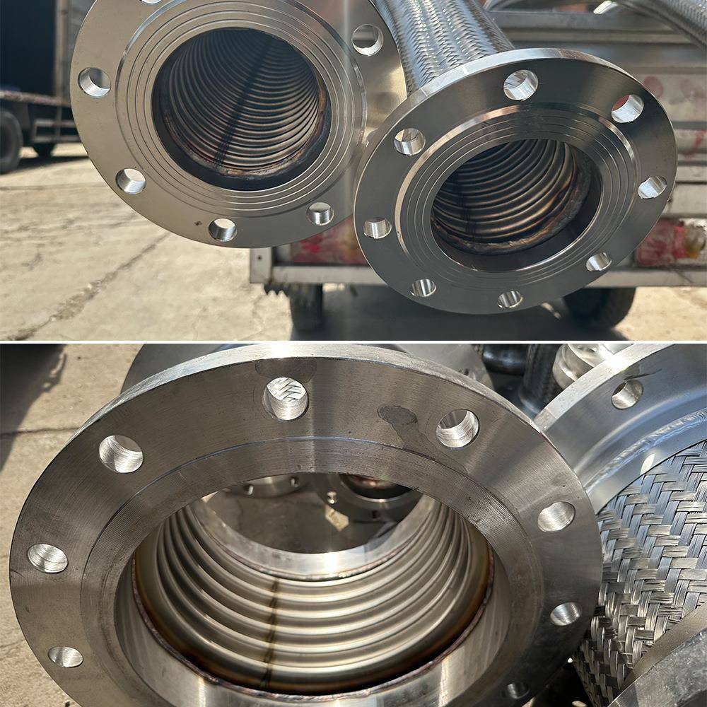 不锈钢法兰金属软管大口径金属波纹管耐负压真空实验室测试管