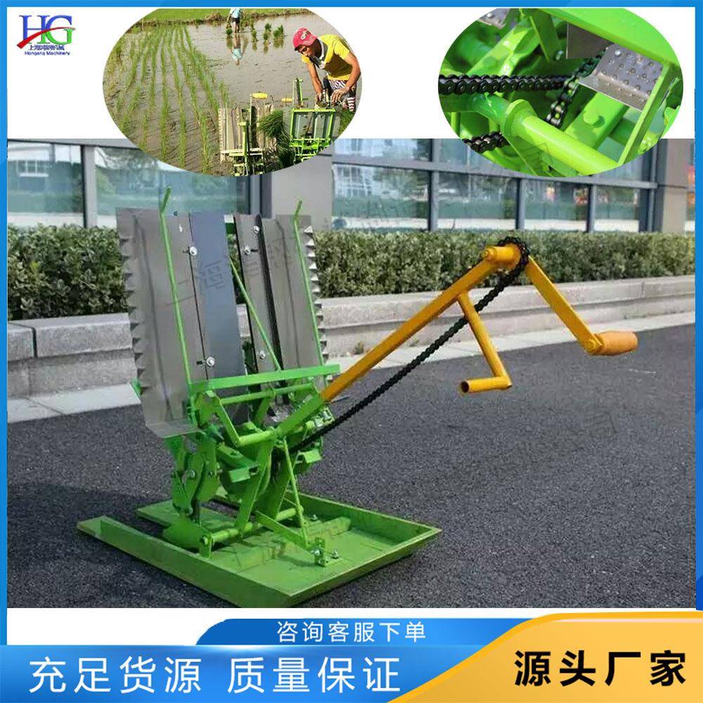 小型手摇插秧机手摇单行双行种水稻苗设备农用水田水稻插种机