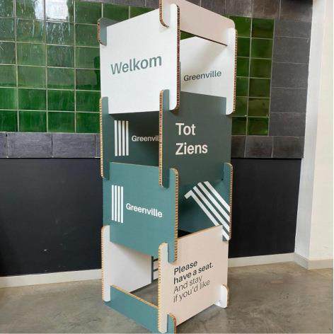 展会瓦楞纸板竖瓦楞蜂窝纸板展板展览展示牌纸艺美陈广告板环保