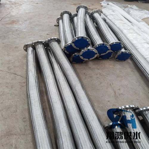 不锈钢法兰式波纹管耐高温高压金属软管编织网软连接DN50/100/200