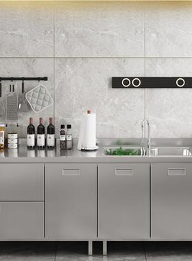 Tal304不锈钢厨房橱柜简易灶台一体家用农村储物收纳小户型家用碗