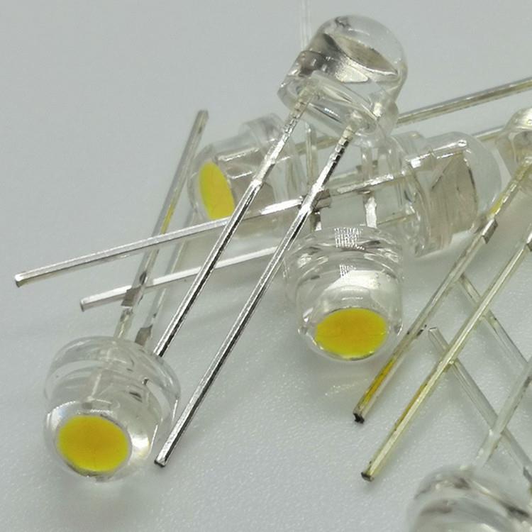 直插5mm大杯草帽黄光led草帽黄灯F5金黄光琥珀色led灯珠