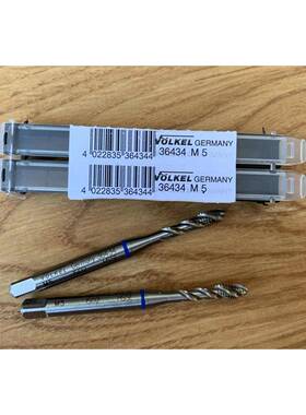 德国沃克volkel螺旋槽丝锥M5*0.8蓝圈耐磨钢用36434