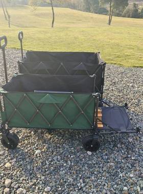 可升降摆地摊双层夜市营地车推车便携露营折叠聚拢儿童可坐可后开