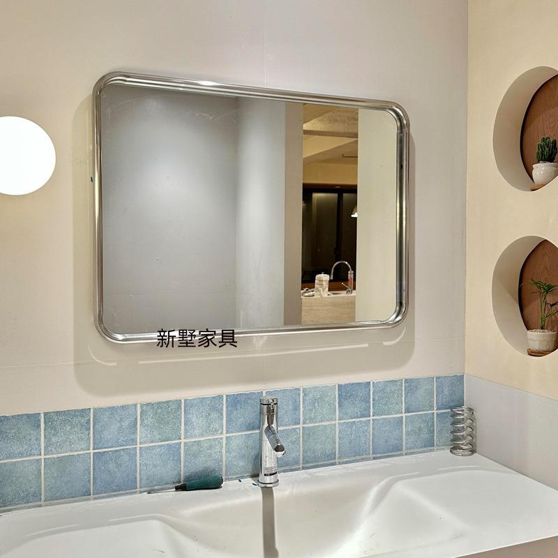 简约款不锈钢浴室镜卫生间镜壁挂式洗手间镜子化妆镜家用镜柜镜框