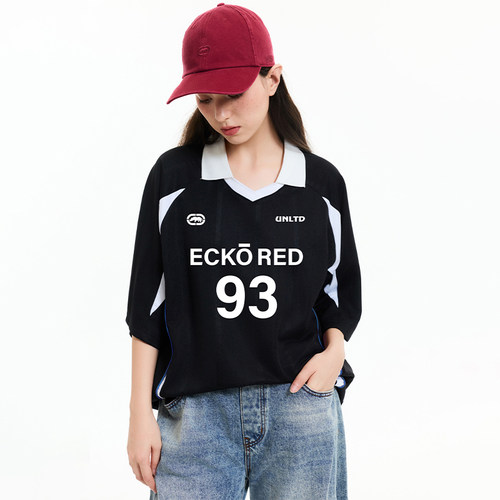 ecko红犀牛撞色薄款短袖Polo衫