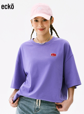 ecko红犀牛 紫色短袖情侣索罗娜凉感全棉t恤男女2025新款夏季上衣
