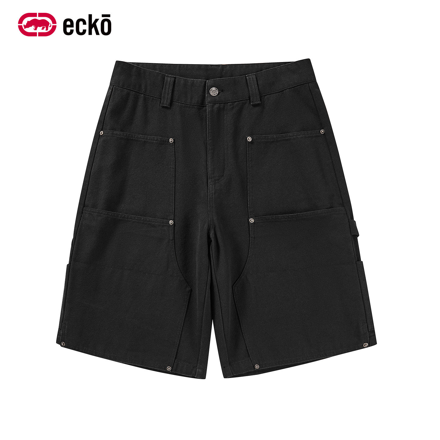 ecko红犀牛  夏季工装裤直筒牛仔短裤男五分裤2025新款青少年裤子