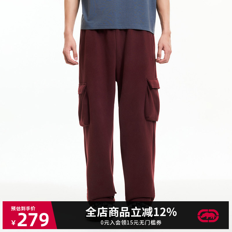 ecko/红犀牛2026春夏复合棉感针织休闲长裤美式复古卫裤宽松男款