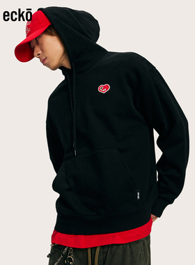 ecko红犀牛  涂鸦印花连帽重磅抓绒情侣卫衣男女2025秋季新款外套