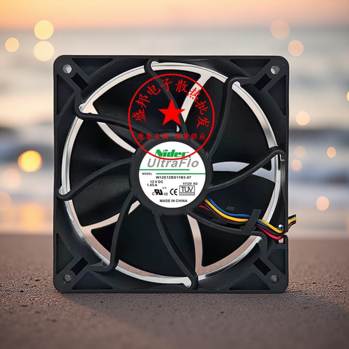 全新日本Nidec尼得科W12E12BS11B5-07 12038机箱12V1.65A散热风扇