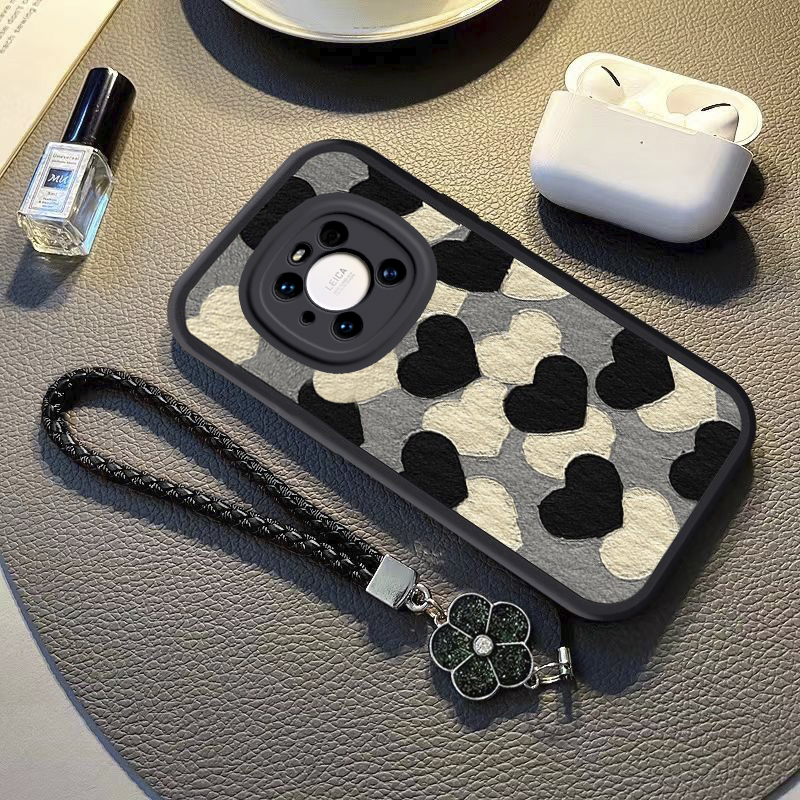 适用华为mate40pro手机壳新款mete40全包防摔mate40e曲屏外壳Pro软硅胶m40潮女mt40系列保护套por的可爱爱心