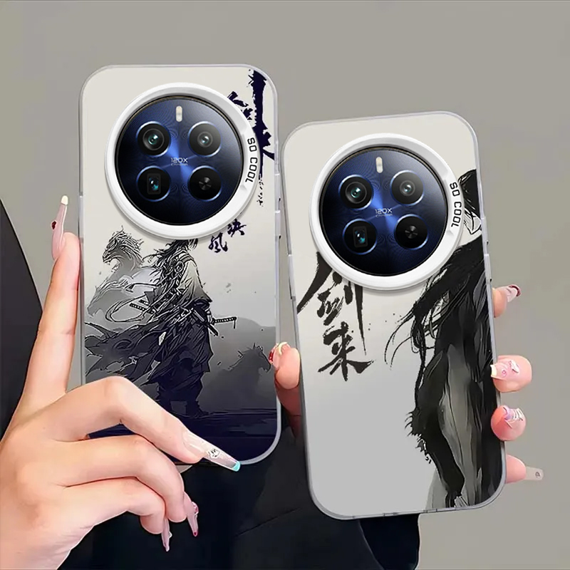 适用真我12pro手机壳realme10por钢化膜OPPOV50全包防摔真我V25彩银IMD剑来11pro炫酷男10pro+保护套V13新款